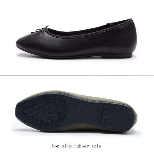 AFEETSING Women's Round Toe Ballet Flats Comfortable Bow Dressy Flats Shoes for Women thumbnail 5