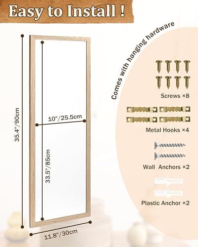 Dry Erase Board for Wall, Large Magnetic Whiteboard, White Board Dry Erase for Decoration/Planning/Kitchen Grocery List/Memo, for Office/School/Home 11.8"x 35.4" thumbnail 3