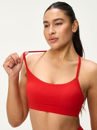 Omwilddo Womens Y Back Padded Sports Bra Strappy U Neck Butter Soft Low Impact Workout Bras Yoga Pilates Walking thumbnail 2