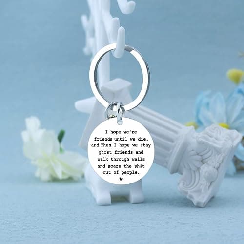igvean Best Friend Keychains Funny Birthday Gift for Friends Valentine's Day Halloween Christmas Gifts for Best Friend thumbnail 4
