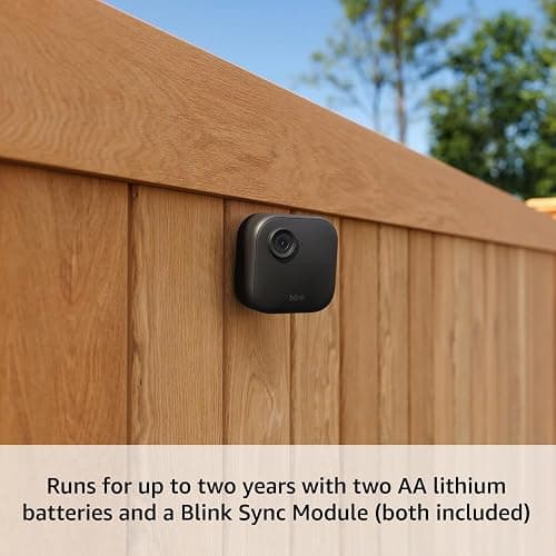 Blink Outdoor 4 – Wireless smart security camera, two-year battery life, 1080p HD day and infrared night live view, two-way talk. Sync Module Core included – 3 camera system thumbnail 2