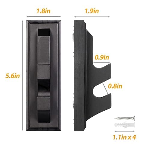 Wall Mount Wizard Wand Display Magic Wands Stand Wooden Holder 2 Tier Black thumbnail 3