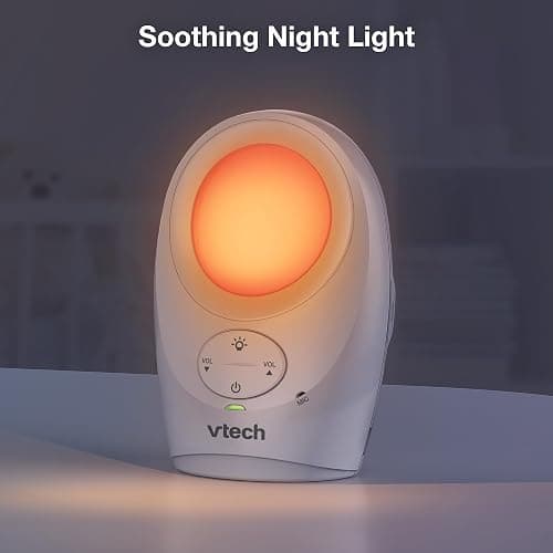 VTech DM1211 Audio Baby Monitor, Long range,Baby monitor with 2-way talk, Noise Level Display, Temperature Sensor, Soothing Sounds, Parent Unit Belt Clip thumbnail 7