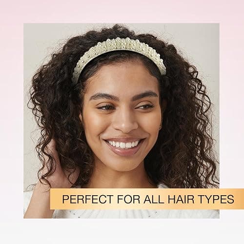 CONAIR Scunci Pearl Headband - ideal for all occasions- fashionable and trendy nonslip head band- hair accessories for women - holiday headwear - stocking stuffers - gifts for her -Ivory thumbnail 4