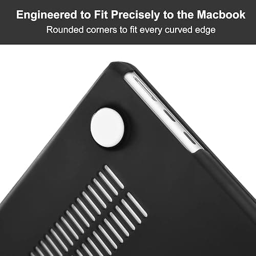 EooCoo Coque pour MacBook Air 13 Pouces M5 M4 M3 M2 2026-2022 Mat Noir | Agréable au Toucher, Étui Rigide Fine Compatible pour MacBook 13,6" Housse de Protection en Polycarbonate, Facile à Installer thumbnail 6