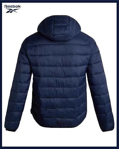 Reebok Mens Puffer Jacket - Lightweight Quilted Glacier Shield Plus Size Puffer Jackets for Men - Insulated Mens Winter Coats thumbnail 6