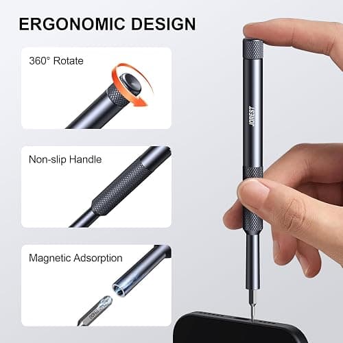 JOREST 25-IN-1 Precision Screwdriver Set, Mini Repair Tool Kit with Torx for Macbook, Computer, Laptop, iPhone, PS5, Xbox, Switch, Glasses, Watch, Ring Doorbell, Electronic, Small Gift Gadget for Men thumbnail 4