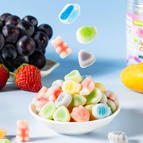 Halfoma Wax Bottle Chewable Candy, with Various Fruit-flavored Syrups in the Middle, Canned, 50g, 25candies thumbnail 5