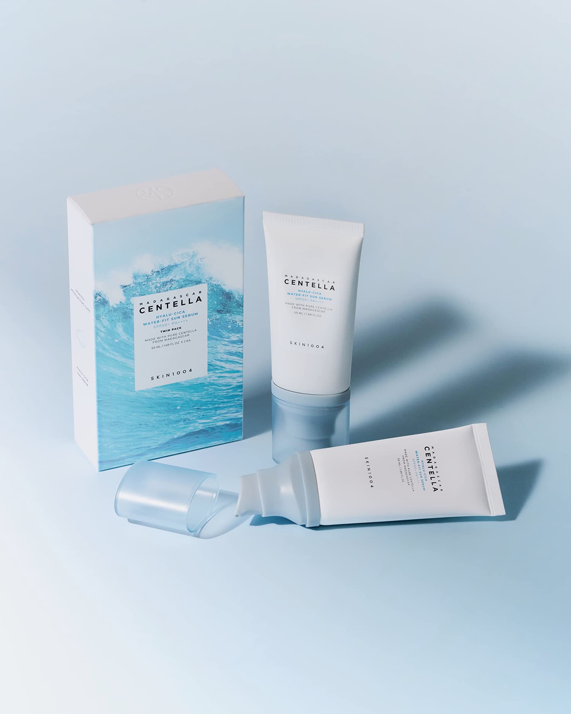 SKIN1004 Madagascar Centella Hyalu-Cica Water-Fit Sun Serum 50ml x 2ea (Twin Pack) thumbnail 2