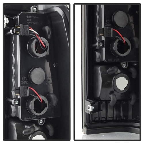 ACANII - For Black Smoke 1999-2002 Chevy Silverado GMC Sierra [C-Shape] LED Tail Lights Lamps thumbnail 4