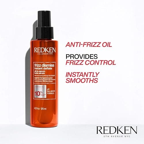 Redken Frizz Dismiss Instant Deflate Sulfate-Free Oil-In-Serum For Frizzy Hair - Enhances Smoothness and Shine With Babassu Oil thumbnail 3