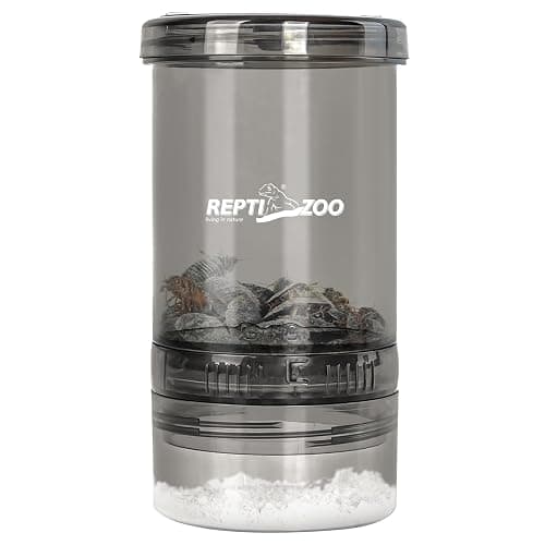 REPTI ZOO Reptile Cricket Calcium Powder Mixer, Cricket Keeper Shaker for Bearded Dragon Gecko Snake Lizards, Dispenser Feeder for Chameleon Reptile & Amphibians - Image 1