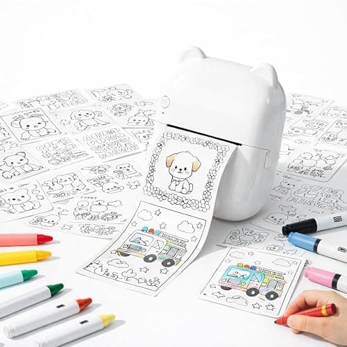 NeuroBuddie AI Voice Sticker Printer for Kids, Mini Thermal Sticker Maker, Inkless Portable Talk-to-Print Printer for Coloring Pages, Journals, DIY & Gifts - Image 1