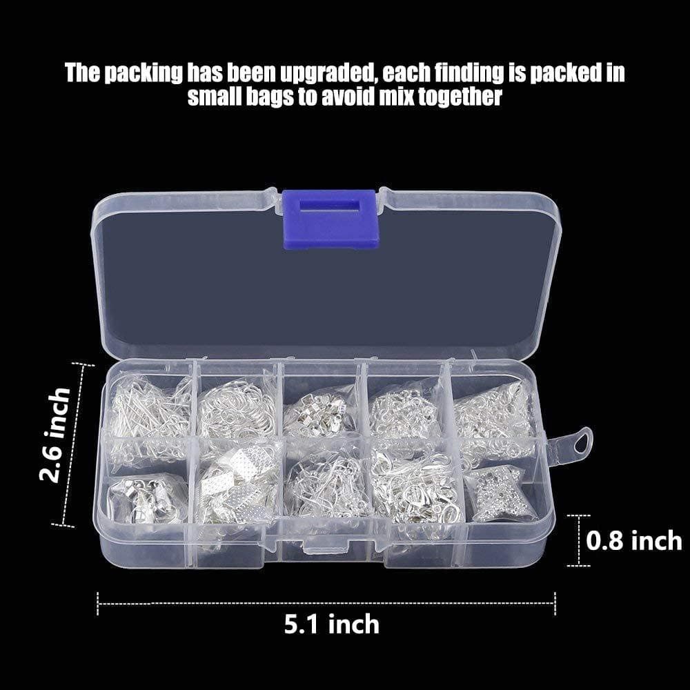 Naturezhen Jewelry Making and Repair Tools Kit, Bracelets Necklaces Accessories, Earring Making Kit, Craft Supplies with Pliers, Jewelry Findings Starter Kit (Silver) thumbnail 3