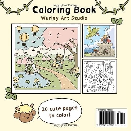Whimsical Wildlands: Cute and Cozy Coloring Book for Teens and Adults thumbnail 2