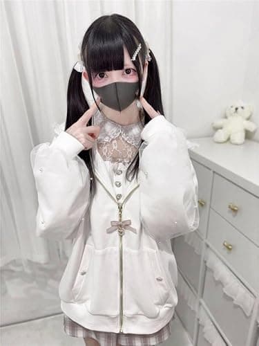 Zenrave Jirai Kei Hoodies Tenshi Kawaii Shoujo Girl Clothes Harajuku Jojifuku Lolita Tops Cutecore Gyaru Jfashion thumbnail 4