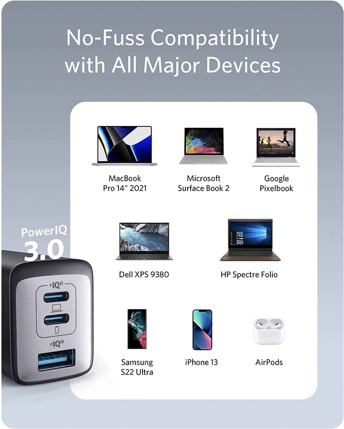 Anker USB C Charger(Nano II 65W),PPS 3-Port Fast Wall Charger for MacBook Pro/Air,iPad Pro,S20,XPS 13,Note 20/10+,iPhone 17 Pro Max/17 Pro/17,iPhone 16/15/14 and More thumbnail 3