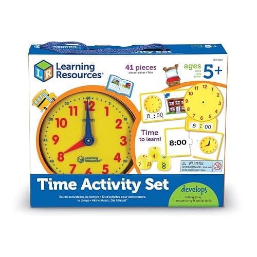 Learning Resources Time Activity Set - 41 Pieces, Ages 5+,Clock for Teaching Time, Telling Time, Homeschool Supplies, Montessori Clock - Time Activity Set thumbnail 3