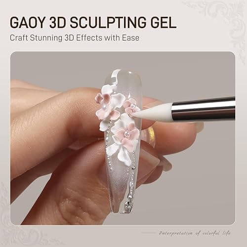 GAOY White 3D Sculpting Gel for Nail Art, 15g Solid Nail Gel Non-Sticky Hard for Carving Molding and Building thumbnail 2