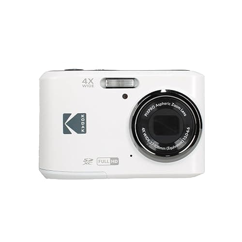 Kodak PIXPRO FZ45 Digital Camera (White) | 16MP Sensor, 4X Optical Zoom, 27mm Wide-Angle Lens & Full HD Video | Great for Travel & Family Photos (FZ45WH) + 32GB Card + Camera Case + Cleaning Cloth thumbnail 2