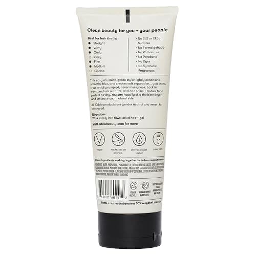 Odele Air Dry Styler, No-Heat Styling Gel to Smooth Frizz, Define and Condition Strands, for Straight, Wavy, and Curly Hair Types, 6 oz thumbnail 7