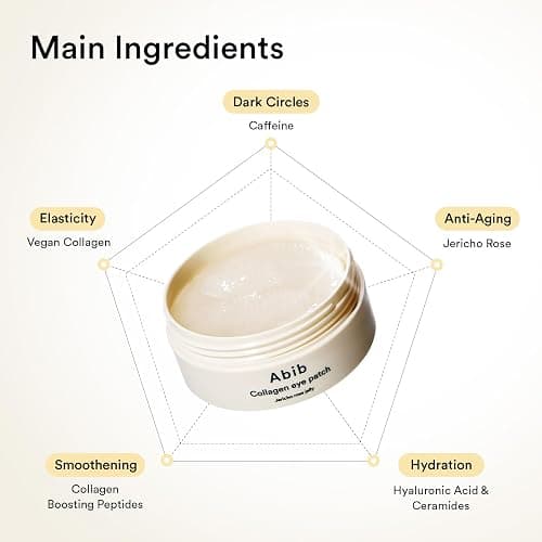 Abib Collagen Eye Patch Jericho Rose Jelly 60 Patches, Korean Under Eye Patches for Puffy Eyes and Dark Circles, Anti-Wrinkle, Collagen, Caffeine, Niacinamide, Ceramide, Antioxidant, Skin Care thumbnail 8