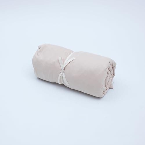 Venice Home 100% Cotton Fitted Sheet Only - Deep Pocket up to 16inch - All-Around Elastic - T-Shirt Fabric Jersey Knit - Extra Soft - Easy Fit - All Season - Comfy (Beige, Full) thumbnail 6