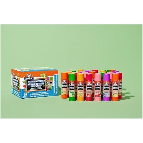 Elmer's Scented Glue Sticks, Washable, Clear, Assorted Scents, 6 Grams, 30 Count - Kids Activity, Birthday Fun, Stocking Stuffer, Vision Board, #1 Teacher Brand thumbnail 6