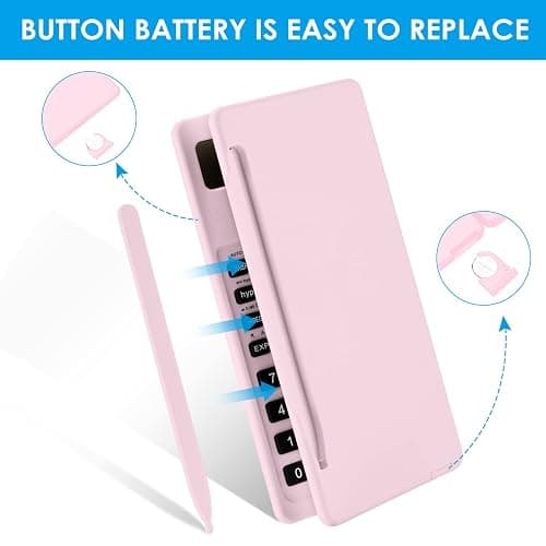 Scientific Calculators,IPepul Multi-Functional Pink Kawaii Calculator with Algebra, Trigonometry, and Calculus, Suitable for Students, Teachers, &Business Professionals, Lead for School Supplies（Pink thumbnail 5