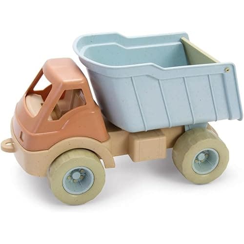 Dantoys BIO Kids’ Big Dump Truck, Green Sugarcane Bioplastic Toy, Indoor & Outdoor Play, Safe Rounded Edges, Role Play, Sensory Exploration with Sand & Water, Motor Skills, Made in Denmark, Ages 2+ - Image 1