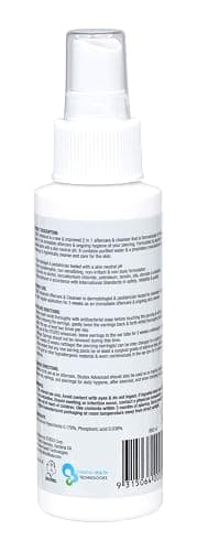 Studex Advanced 2-in-1 Piercing Aftercare & Cleanser – Hypochlorous Spray for Body and Ear Piercing, Hypoallergenic Formula for Sensitive Skin (Pack of 2) thumbnail 9