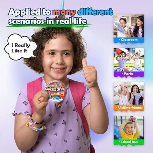 WATERELF Play Putty Slime - Stocking Stuffers for Kids, Fidget Sensory Artistic Therapy Putty Toys for Boys Girls Adults, Stress Relief Non-Sticky, Gold/Blue/Orange/White thumbnail 8