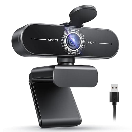 EMEET C60E 4K Webcam for Streaming & Gaming，PDAF Autofocus | Dual Mics, Live Streaming Camera with Auto Light Correction, Plug & Play USB Webcam for PC & Mac - Image 1