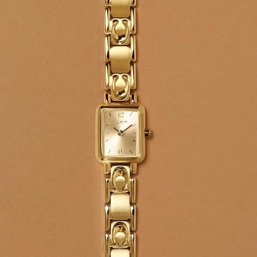 COACH Mara Women’s Quartz Watch - Mini Tank-Shaped Bracelet, Lacquer Dial with Polished Markers - Everyday Dress Watch - Gift for Her 15.5mm thumbnail 5
