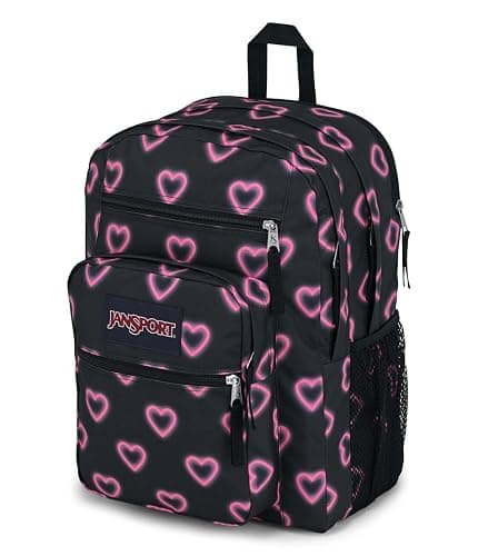 JanSport Laptop Backpack - Computer Bag with 2 Compartments, Ergonomic Shoulder Straps, 15” Laptop Sleeve, Haul Handle - Happy Hearts Black thumbnail 10