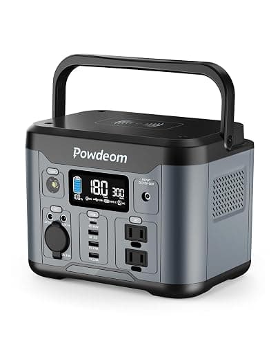 Powdeom 300W Portable Power Station, 296Wh Power Bank with AC Outlet, Solar Generator Laptop Charger, Battery Backup Power Supply for Camping, Outdoors, Home Emergency Outage - 300W-QC - Image 1