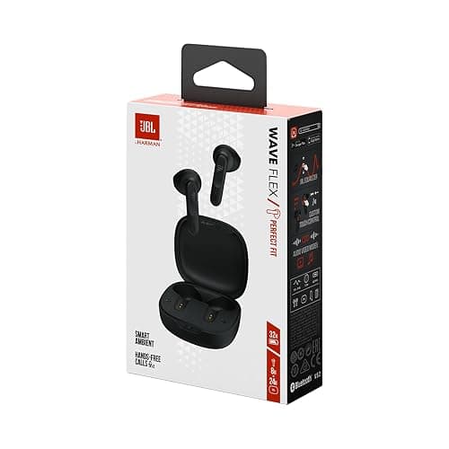 JBL Wave Flex – Kabellose In-Ear Ohrhörer mit IP54 - und IPX2-Wasserdichtigkeit – TalkThru - und AmbientAware-Technologie – 32 Stunden Akkulaufzeit – Schwarz thumbnail 8