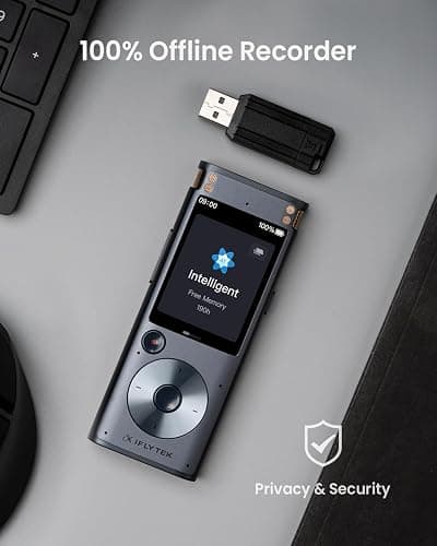 iFLYTEK Voice Recorder with Playback, Digital Voice Recording Device with Transcription to Text, 2-inch Touch Screen Recorder, Audio Recorder Zoom Recorder Device for Lectures, Conference, Interview thumbnail 4