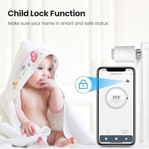 Smarte Heizkörperthermostat, Smart Heating Thermostat mit App-Funktion, Programmierbar, Sprachsteuerung,kompatibel mit Amazon Alexa/Home Assistant/ZigBee (1 Stück) thumbnail 5