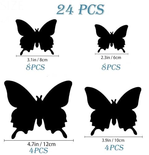 OPSEAM Butterfly Wall Decor 24/48 PCS, 3D Butterflies Stickers for Party Decorations with Magnets(Colorful, 24) thumbnail 6