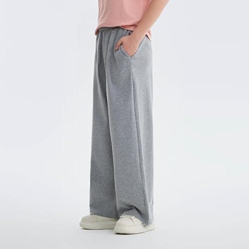 MIANZHI Girls High Waisted Pants Girls Casual Pants Kids Wide Leg Long Trousers with Pockets 5-14 Years thumbnail 2