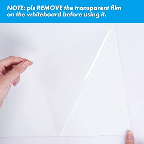 HAMIGAR Whiteboard Sticker for Wall 17.7" x 78.7" Whiteboard Wallpaper Peel and Stick, White Board Stick on Wall, Dry Erase Contact Paper Adhesive Poster Board Whiteboard with 1 Marker - 79"W x 17.7"H - White thumbnail 8