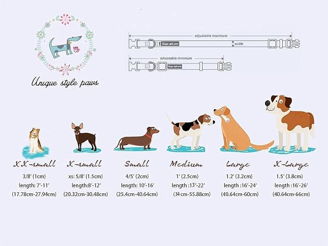 Unique style paws Dog Collar Metal Buckle Collar for Autumn Winter Christmas for Small Medium Large Boys Girls Dogs thumbnail 6