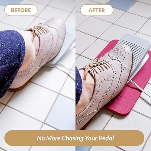 Madam Sew Sewing Machine Pedal Mat Non Slip | Sewing Mat Reduce Vibration with No Slip Rubber Keeps Pedal in Place | Sewing Machine Mat Accessory | 7” x 10” thumbnail 5