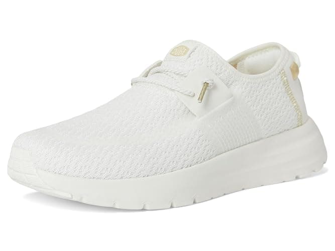 Hey Dude Women's Sirocco Crochet Mesh Loafer - 10 - White/Gold thumbnail 7