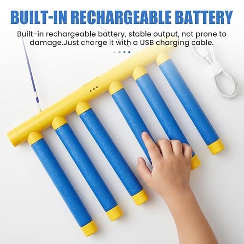 asfanst Reflective Drop Stick Challenge Game, Hand Eye Coordination Reflex Training Toy, 3 Adjustable Speed Modes, Catching Sticks Game for All Ages (Yellow) thumbnail 6