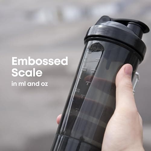 Smartshake Protein Shaker Bottle for Protein Mixes - 4 Pack - 13.5 oz | Shaker Cups for Protein Shakes | Blender Bottle Shaker | Protein Shaker Bottle Pack | BPA Free Shaker (SLIM - Multicolor) thumbnail 5