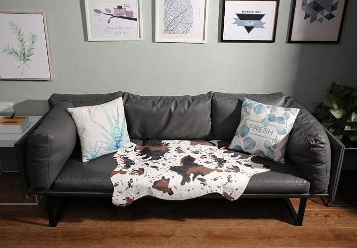 MustMat Cute Cow Print Rug Fun Faux Cowhide Area Rug Nice for Decorating Kids Room 29.5" W x 43.3" L thumbnail 3