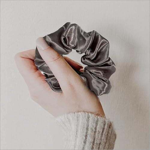 KEAH Pack of 8 Silk Scrunchies - No Crease Satin Scrunchies for Women & Girls, Suitable for All Hair Types - Trendy Colours, Strong Hold With Storage Bag thumbnail 6