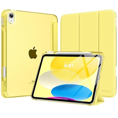 MoKo for iPad (A16) 11th Generation Case 11 Inch 2025, iPad 10th Generation Case 10.9 Inch 2022 with Pencil Holder, Slim Light Trifold Protective Cover with Hard PC Translucent Back Shell, Oatmeal - Image 1